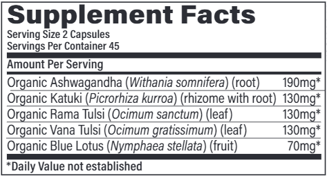 Essential Male (Organic India) Supplement Facts