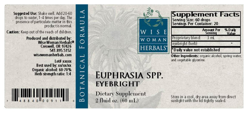 Euphrasia eyebright Wise Woman Herbals products