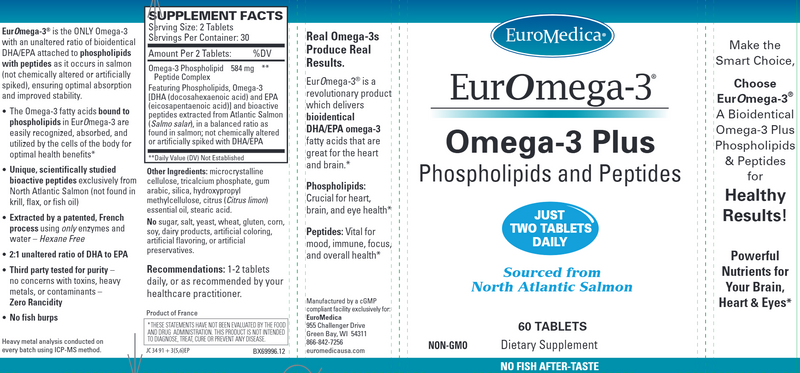 EurOmega-3 Plus (Euromedica) Label
