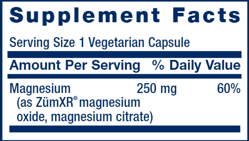 Extend-Release Magnesium (Life Extension) Supplement Facts