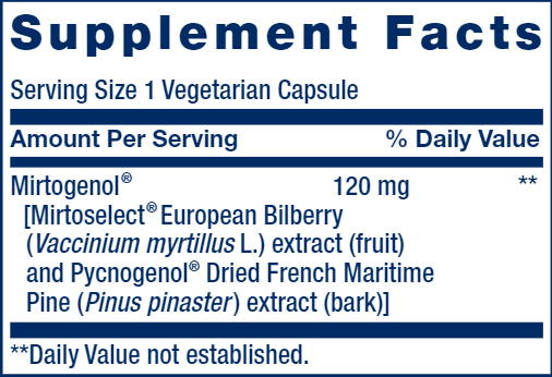 Eye Pressure Support with Mirtogenol® (Life Extension) Supplement Facts