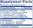 florassist GI (life extension) supplement facts
