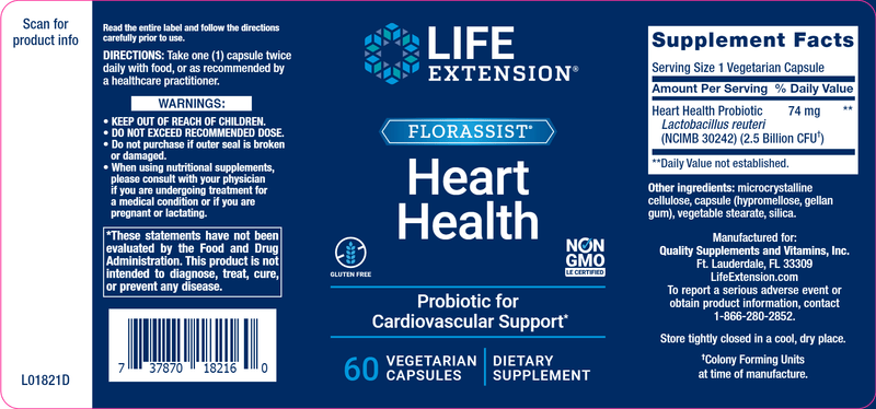 FLORASSIST® Heart Health (Life Extension) Label