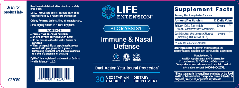 FLORASSIST® Nasal (Life Extension) Label