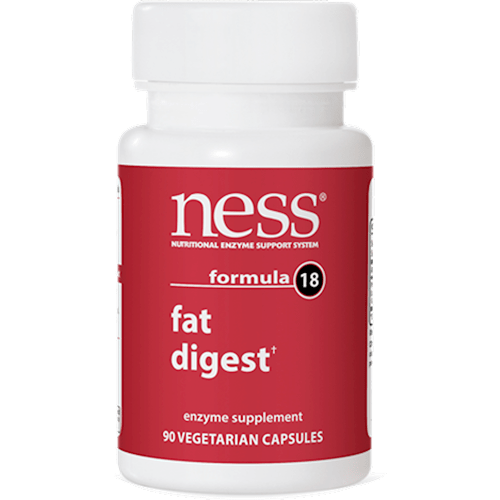 Fat Digest Formula 18 (Ness Enzymes) 90ct Front