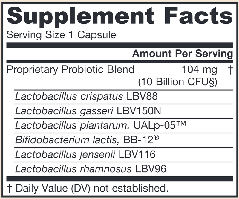 Fem-Dophilus Advanced Care Refrigerated (Jarrow Formulas) Supplement Facts