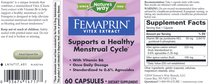 Femaprin (Nature's Way) Label