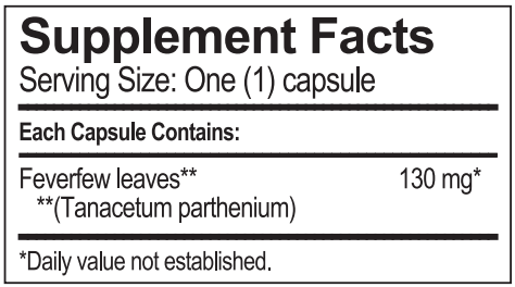 Feverfew Progena Supplement Facts