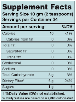 FiberPro 340 gm 1 (Karuna Responsible Nutrition) Supplement Facts