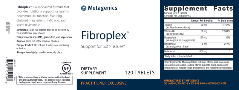 Fibroplex (Metagenics) Label