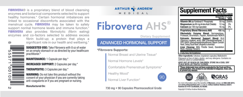 fibrovera ahs arthur andrew medical label