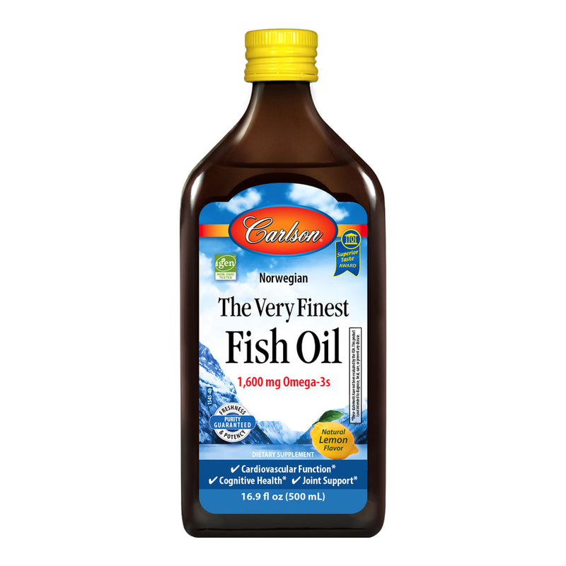 Finest Fish Oil Omega 3 (Carlson Labs) 16.9oz Front