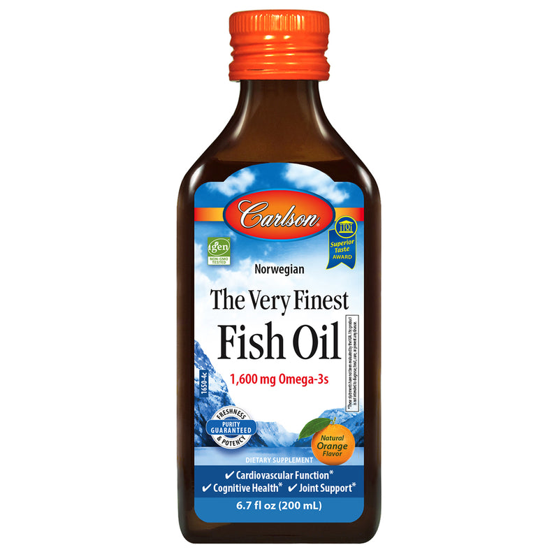 Fish Oil Orange (Carlson Labs) 6.7oz Front