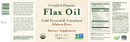 flax oil (flora) label