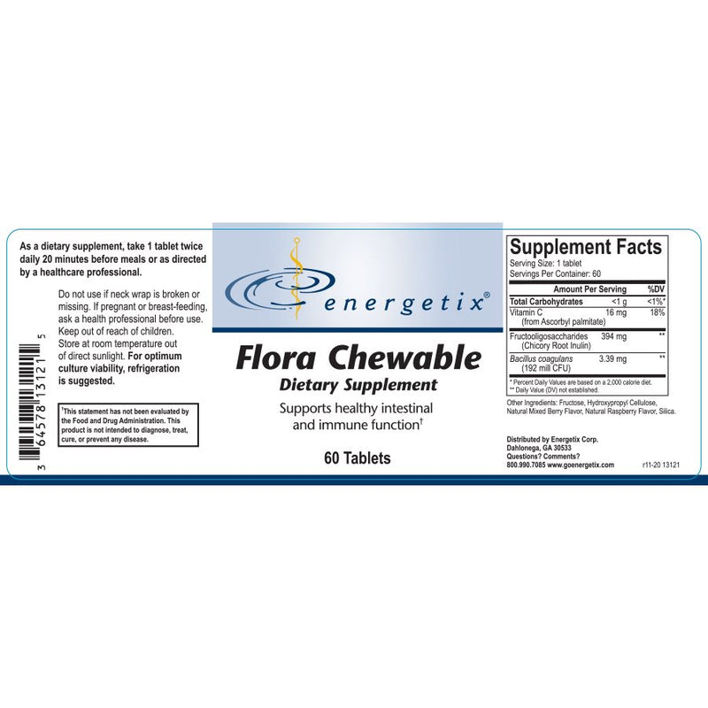 Flora Chewable (Energetix) Label