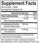 flora chewable (energetix) supplement facts