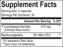 flora synergy (energetix) supplement facts