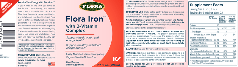 Flora Iron Flora Label