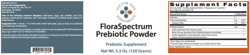 FloraSpectrum Prebiotic Fiber (Doctor Alex Supplements)