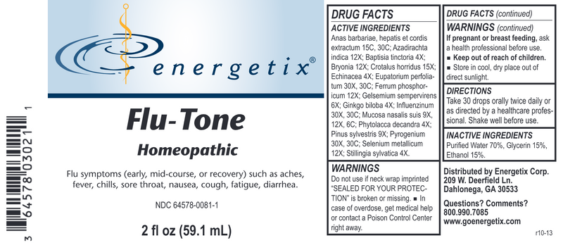 Flu-Tone (Energetix) Label