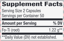 fo-ti root caps (nature's way) supplement facts