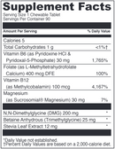 focus chewable (little davinci) supplement facts