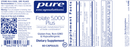 folate 5000 plus pure encapsulations label