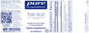 folic acid pure encapsulations label