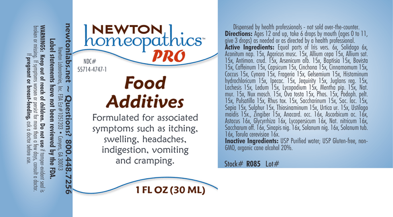 Food Additives (Newton Pro) Label