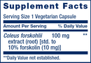 forskolin (life extension) supplement facts