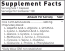free form amino acids douglas labs supplement facts