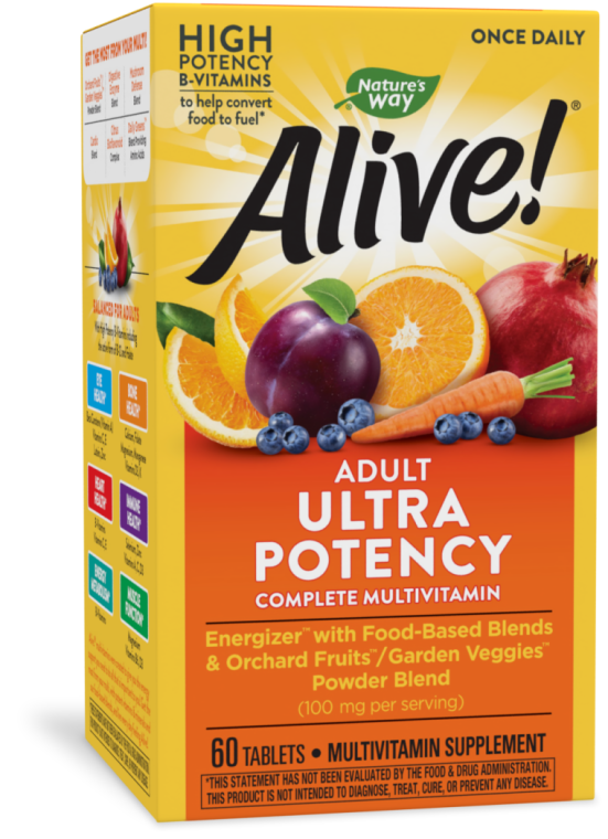 Alive! Once Daily Ultra Potency Multivitamin 60 Tabs (Nature's Way)