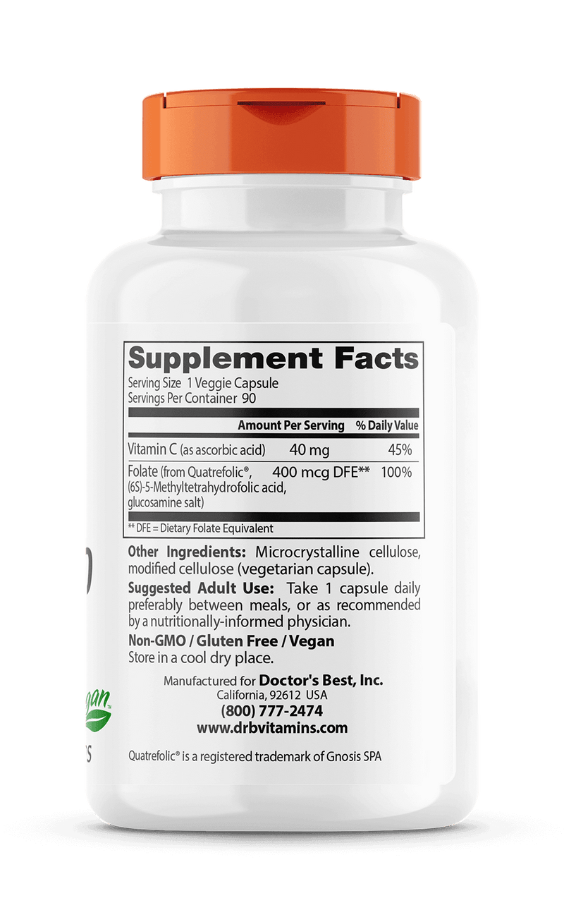 Fully Active Folate 400 mcg (Doctors Best) Side-1