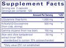 G.I. integrity supplement facts