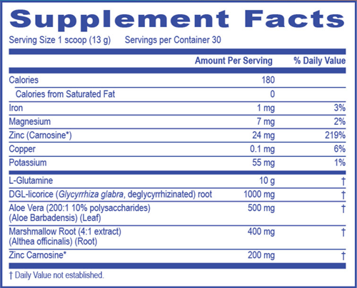 GI Mucosal Support (Metabolic Code) supplement facts