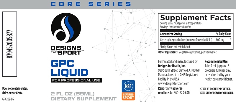 GPC Liquid (Designs for Sport) Label