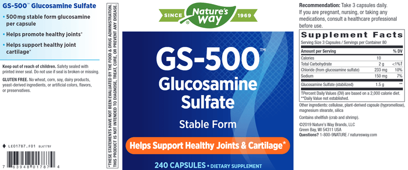 GS-500 (Nature's Way) Label