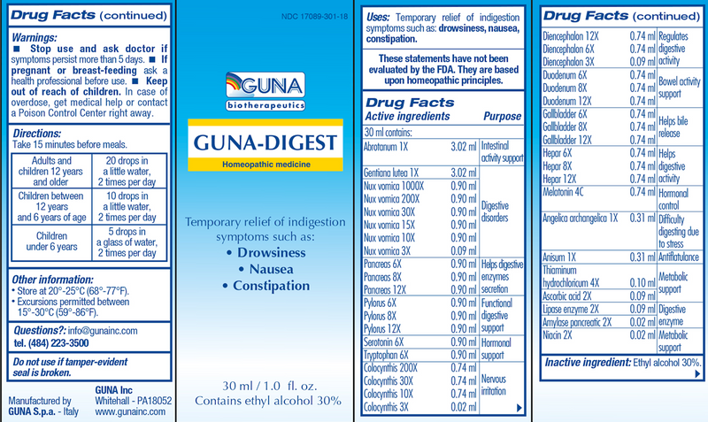 GUNA-Digest (Guna, Inc.) Label