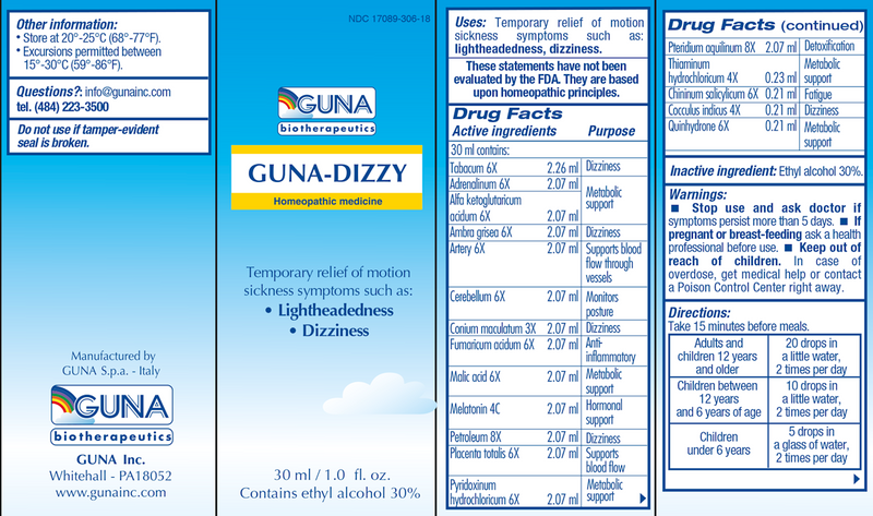 GUNA-Dizzy (Guna, Inc.) Label