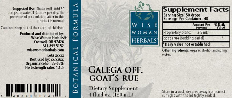 Galega goat's rue Wise Woman Herbals products
