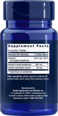 buy gamma e mixed tocopherols (life extension)