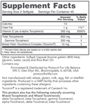 gamma E toco complex (protocol for life balance) supplement facts