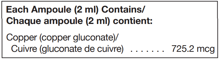 Gammadyn Cu (Copper) (UNDA) ingredients