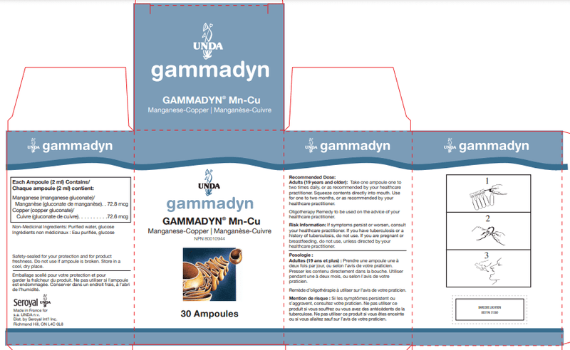 Gammadyn Mn-Cu (UNDA) label