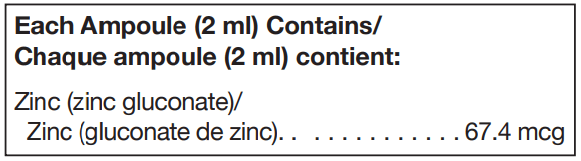 Gammadyn Zn (UNDA) ingredients
