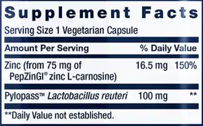 Gastro-Ease™ (Life Extension) Supplement Facts