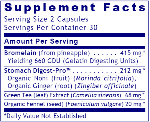 GastroVen (Premier Research Labs) Supplement Facts