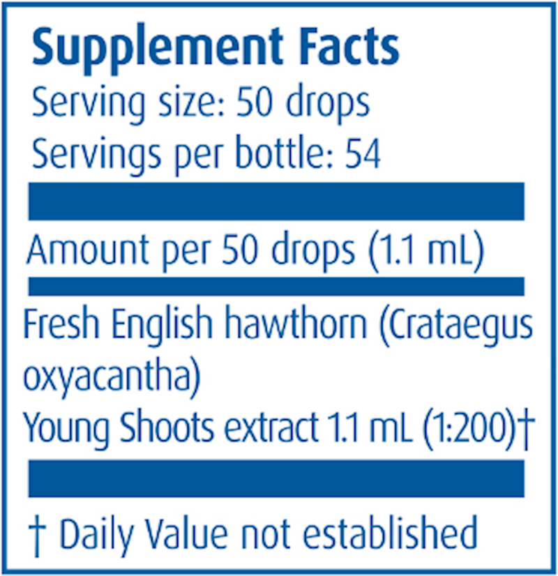 Gemmo English Hawthorne Young Shoots (Boiron) Supplement Facts