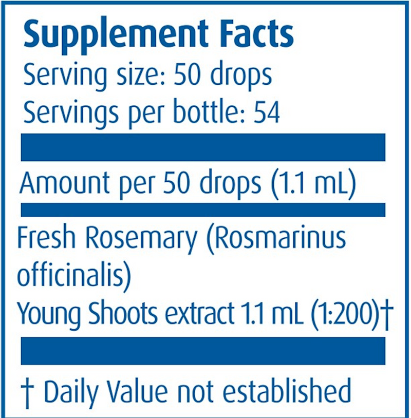 Gemmo Rosemary Young Shoots (Boiron) Supplement Facts