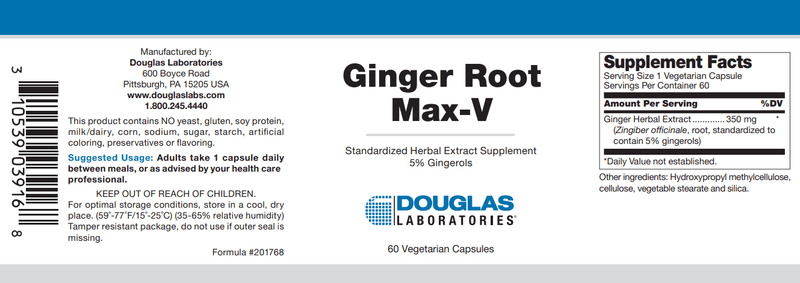 Buy Ginger Root Douglas Labs